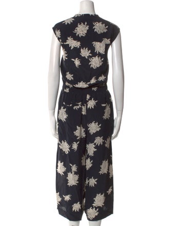 Vince Silk Floral Print Jumpsuit