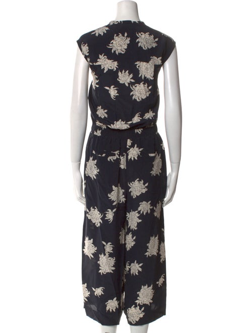 Vince Silk Floral Print Jumpsuit