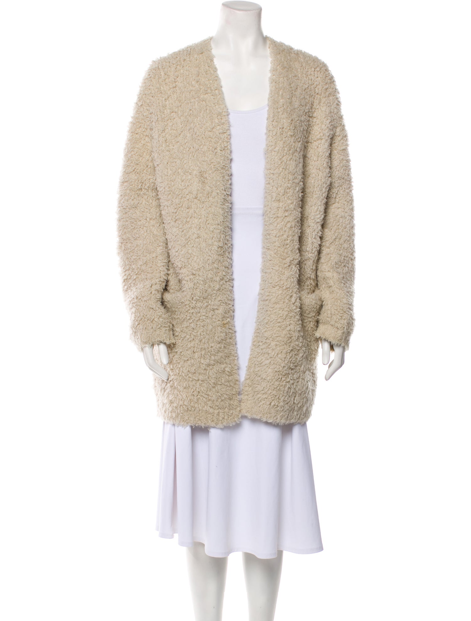 Vince Wool Faux Fur Coat