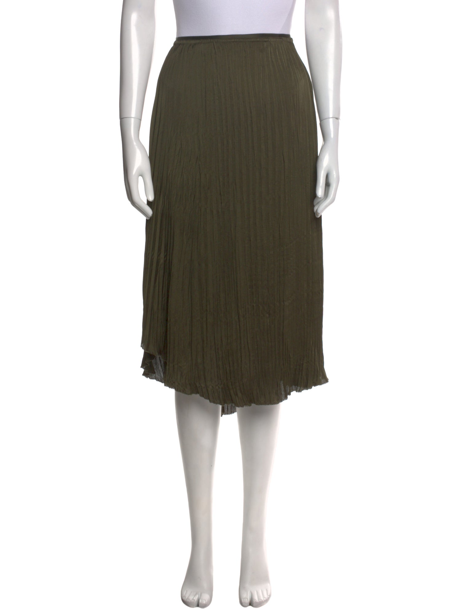 Vince Pleated Accents Midi Length Skirt