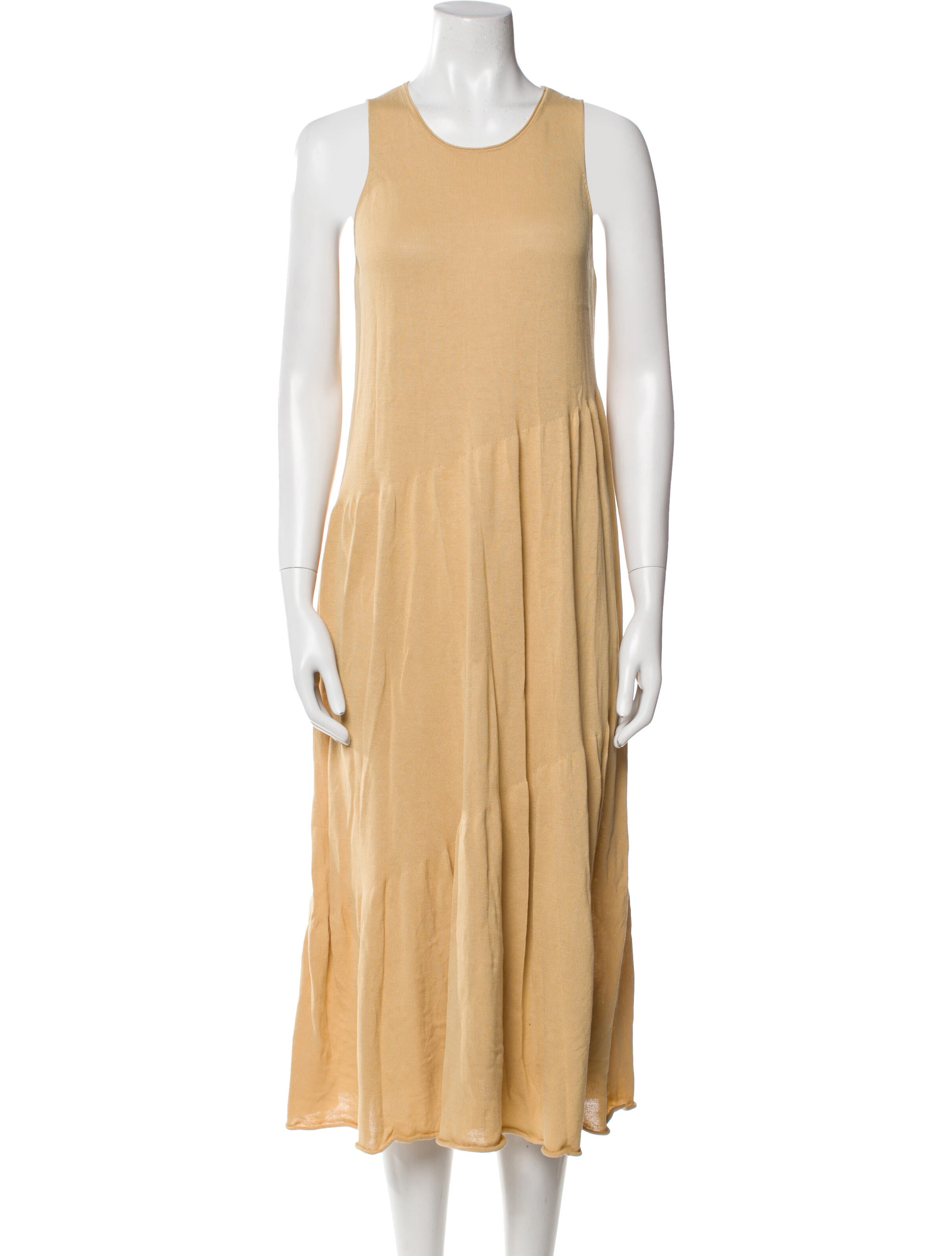 Vince Scoop Neck Midi Length Dress