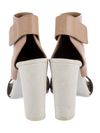 Vince Leather Colorblock Pattern Slingback Pumps