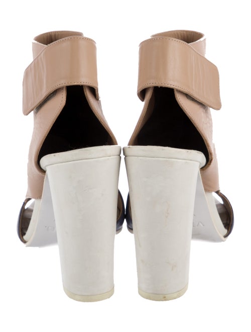 Vince Leather Colorblock Pattern Slingback Pumps