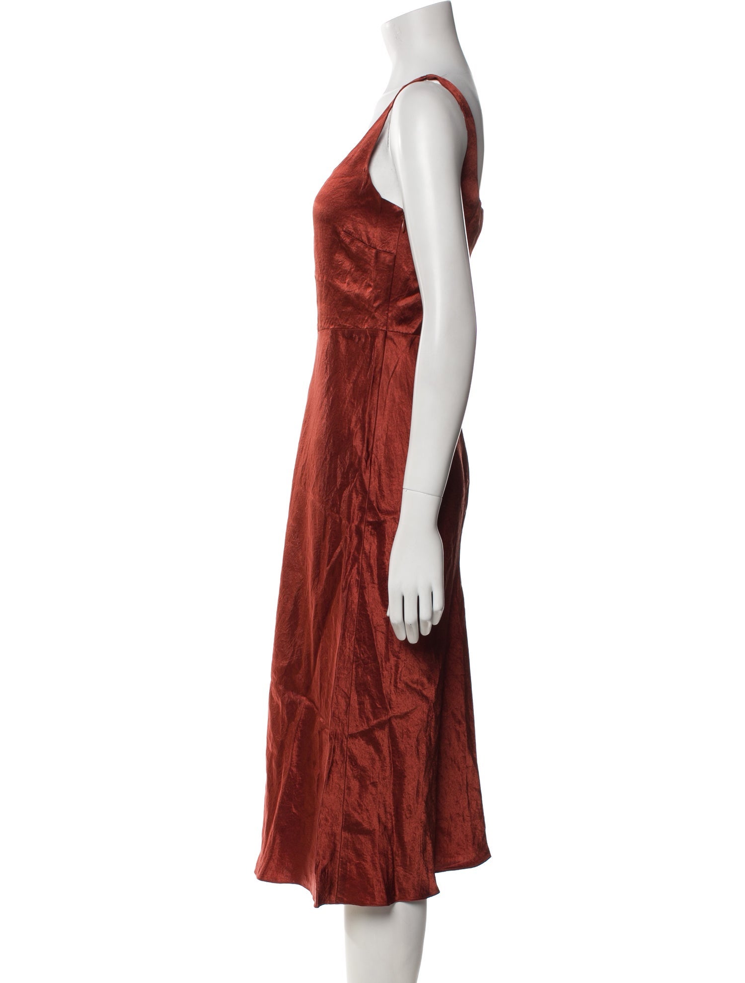 Vince Square Neckline Midi Length Dress