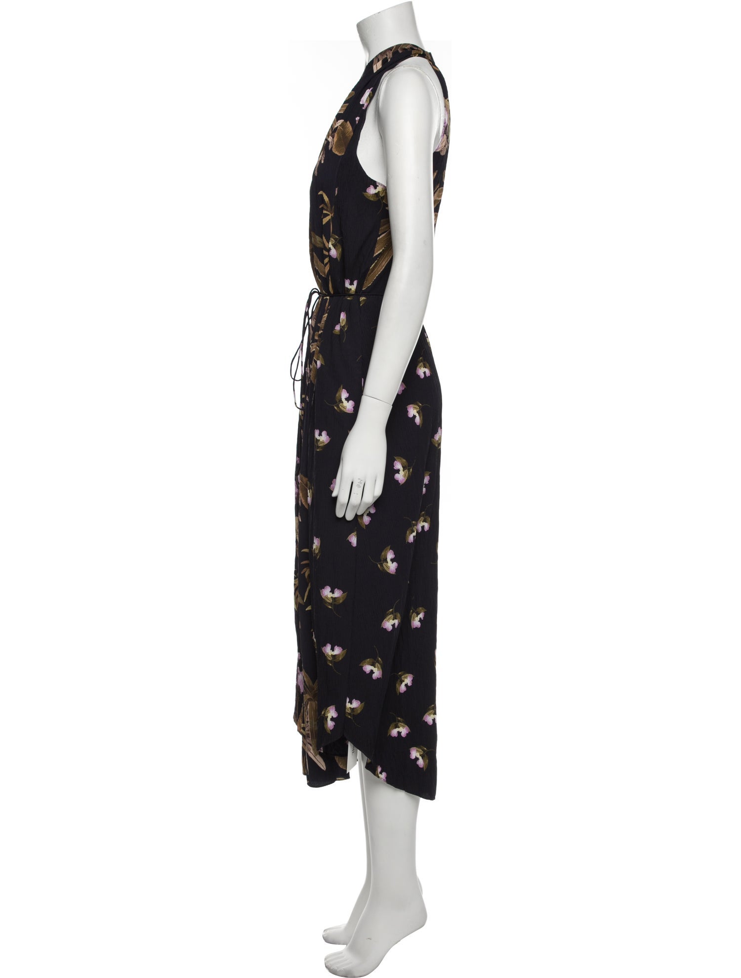 Vince Floral Print Long Dress
