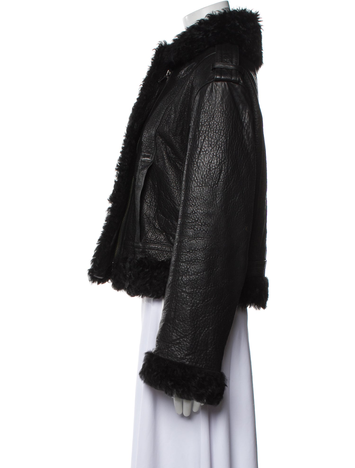 Vince Lamb Leather Fur Jacket