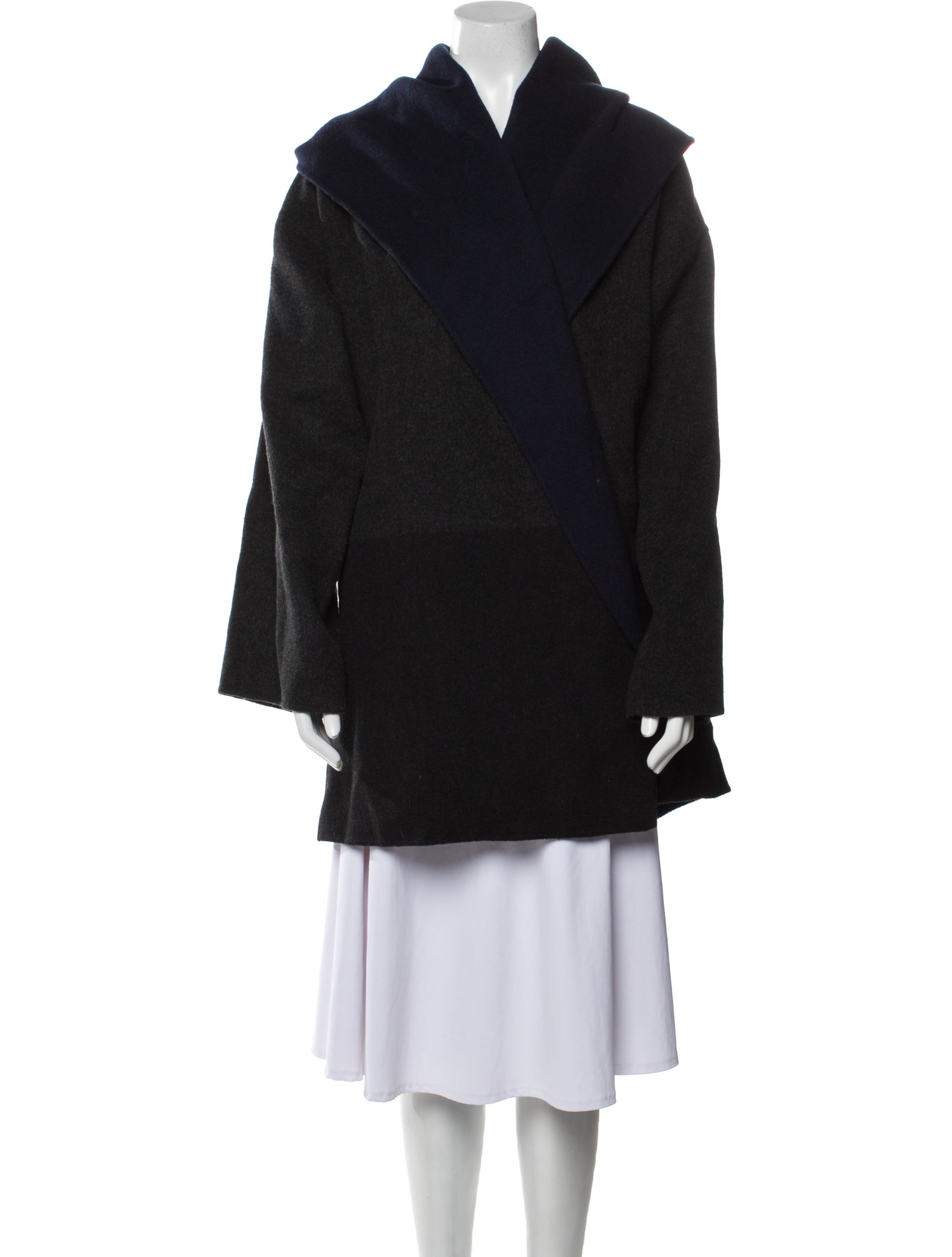 Vince Wool Faux Fur Coat