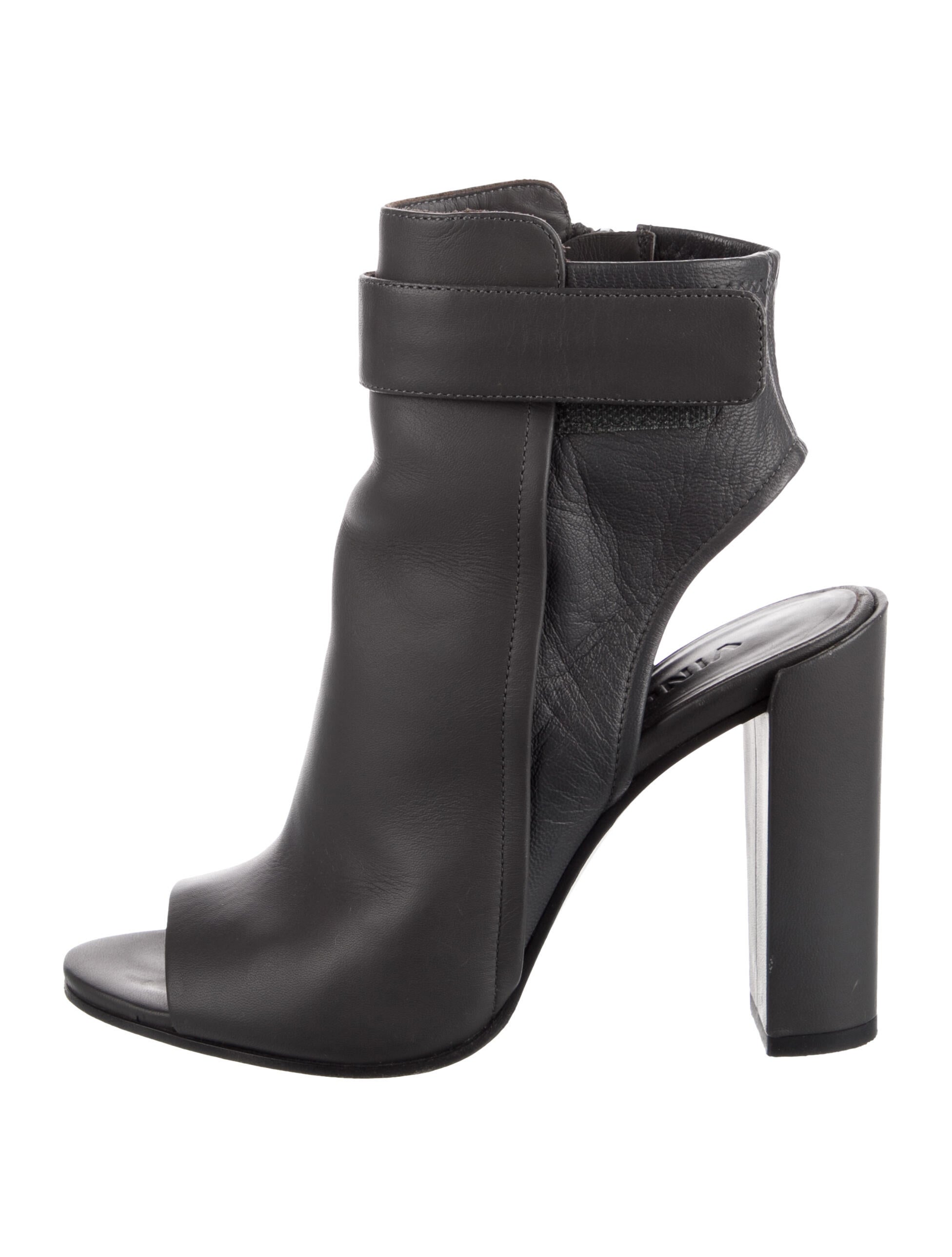 Vince Leather Cutout Accent Sandals