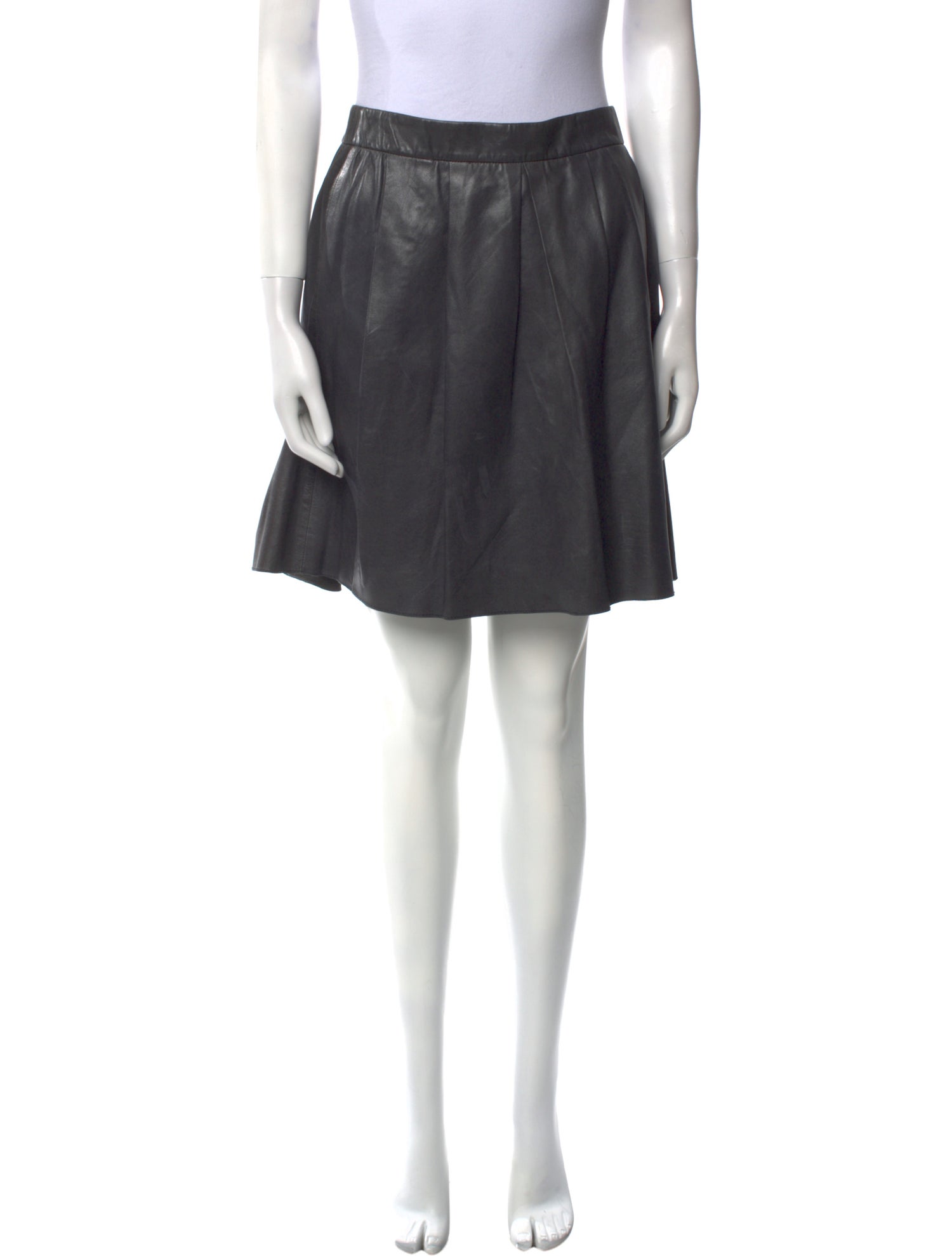 Vince Leather Mini Skirt