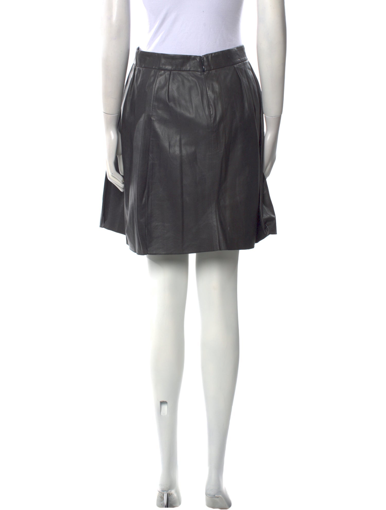 Vince Leather Mini Skirt