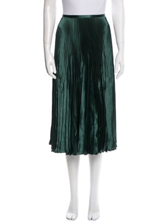 Vince Pleated Accents Midi Length Skirt