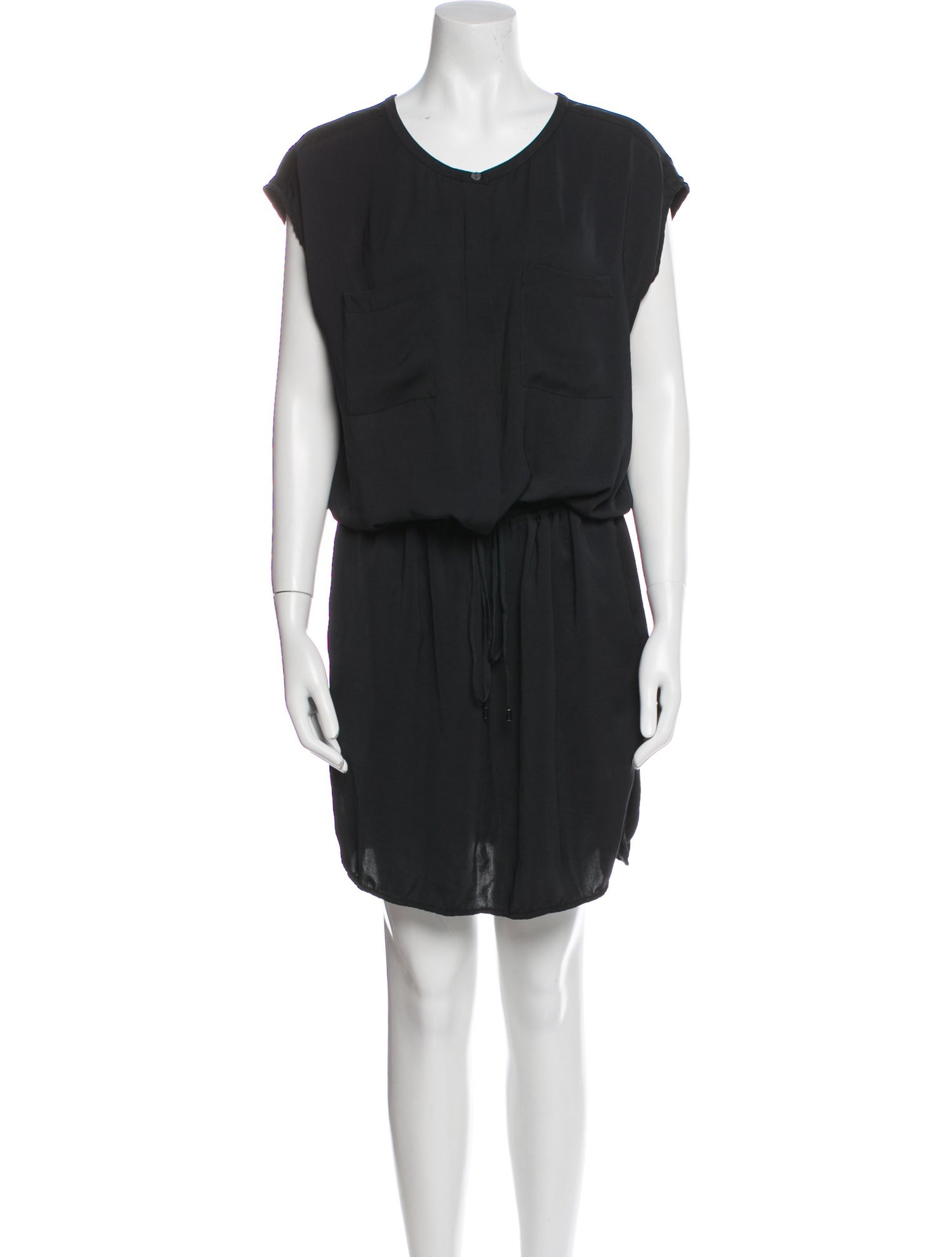 Vince Scoop Neck Knee-Length Dress