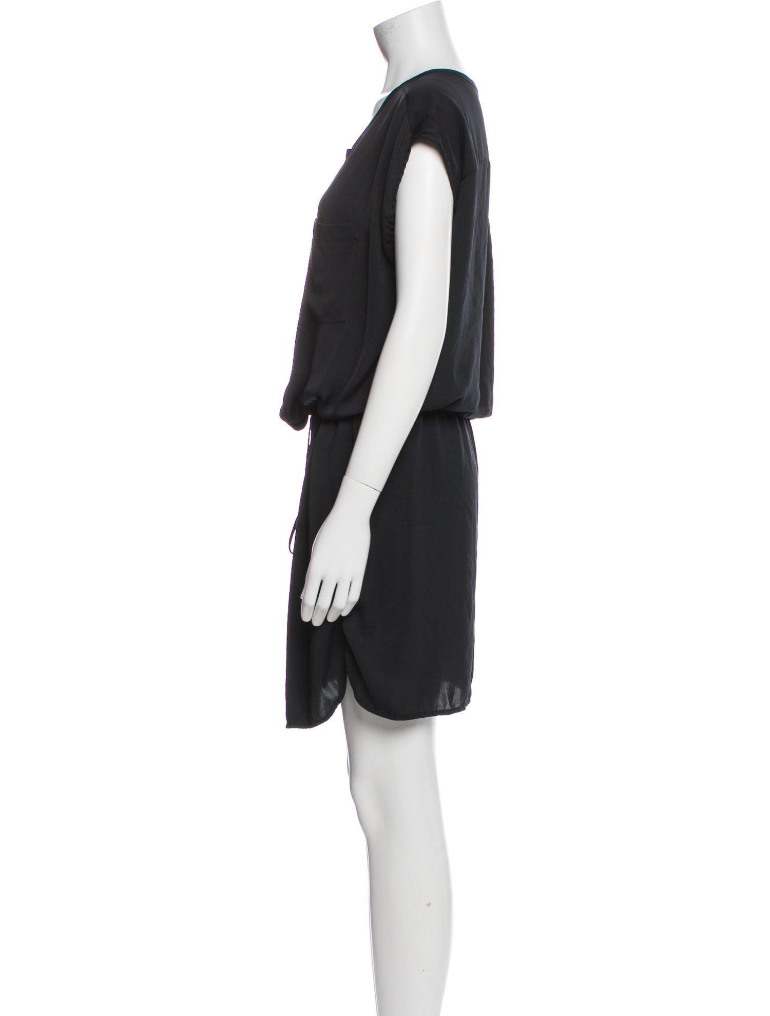 Vince Scoop Neck Knee-Length Dress