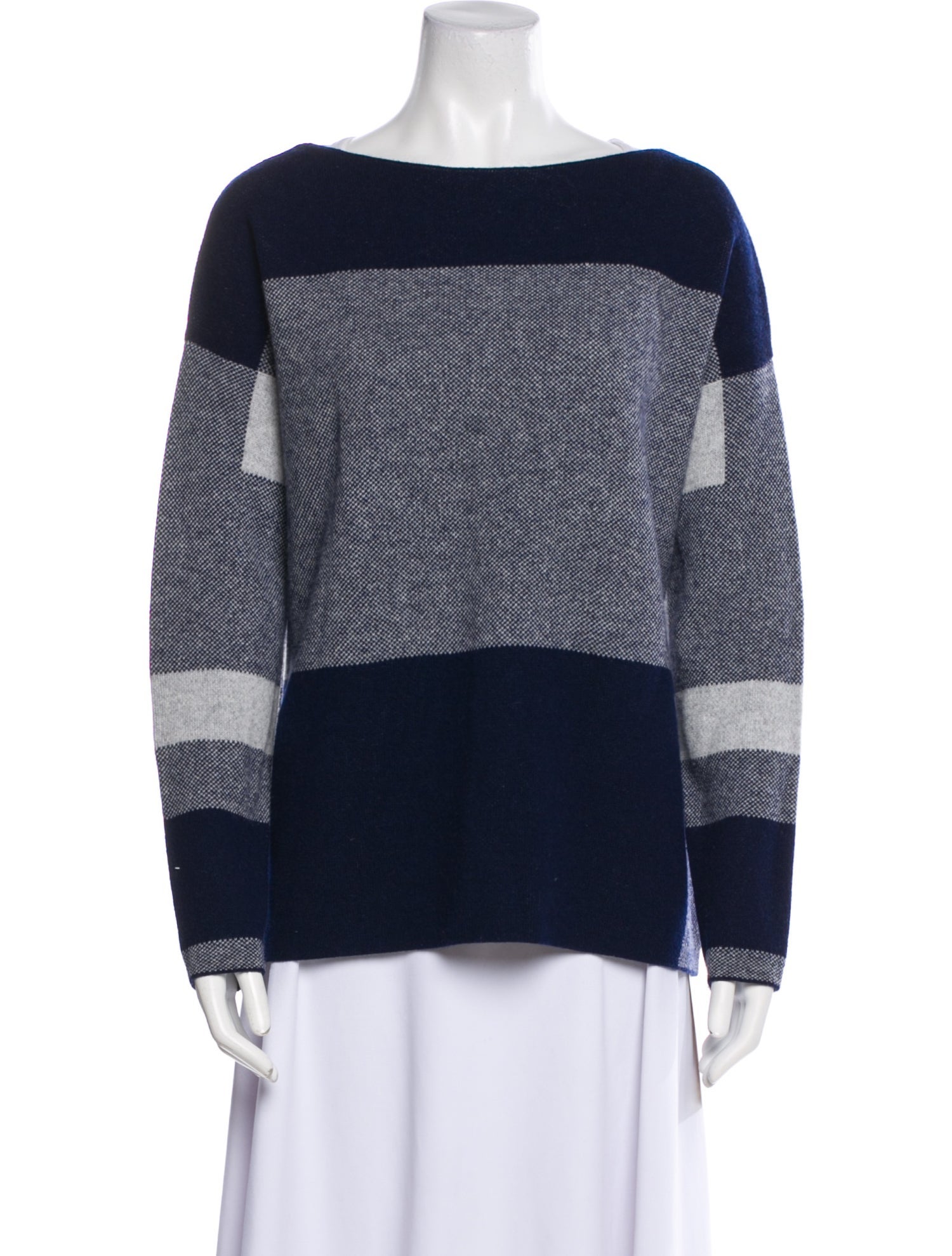Vince Wool Colorblock Pattern Sweater