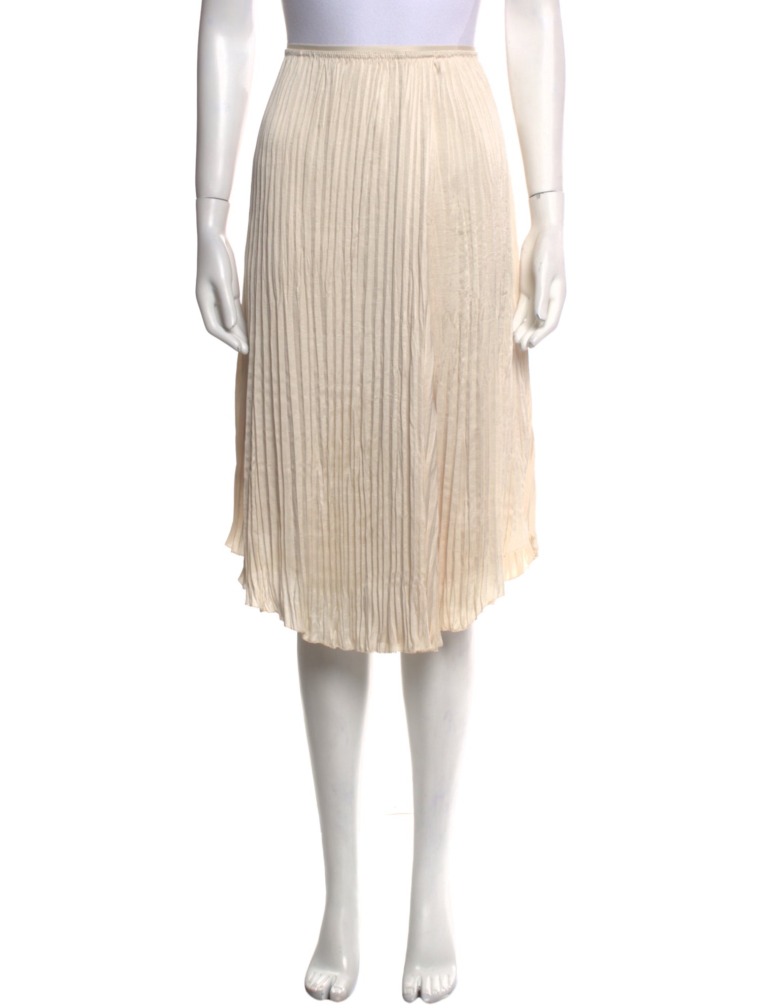 Vince Pleated Accents Knee-Length Skirt