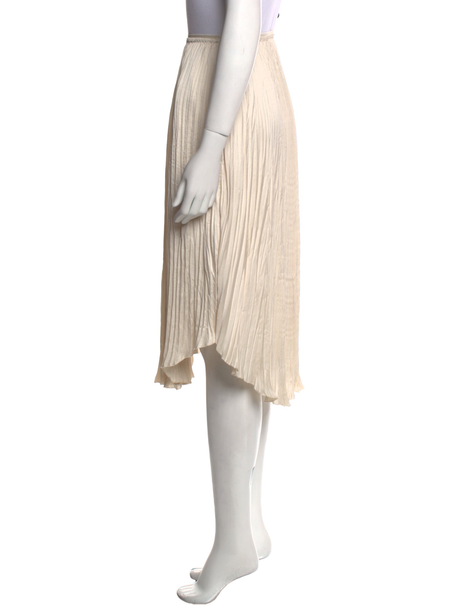 Vince Pleated Accents Knee-Length Skirt