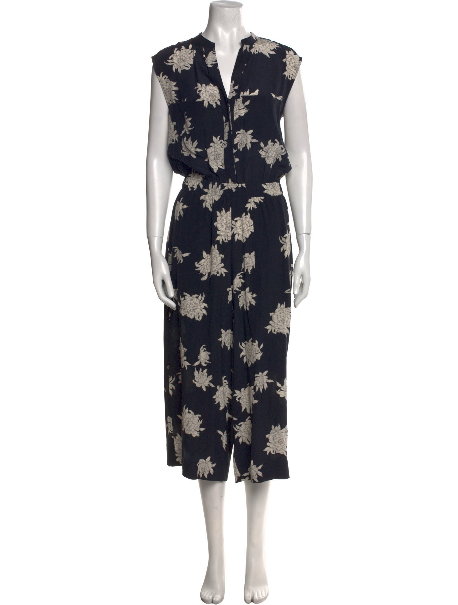 Vince Silk Printed Jumpsuit