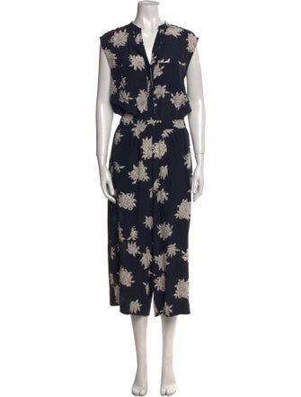 Vince Silk Printed Jumpsuit