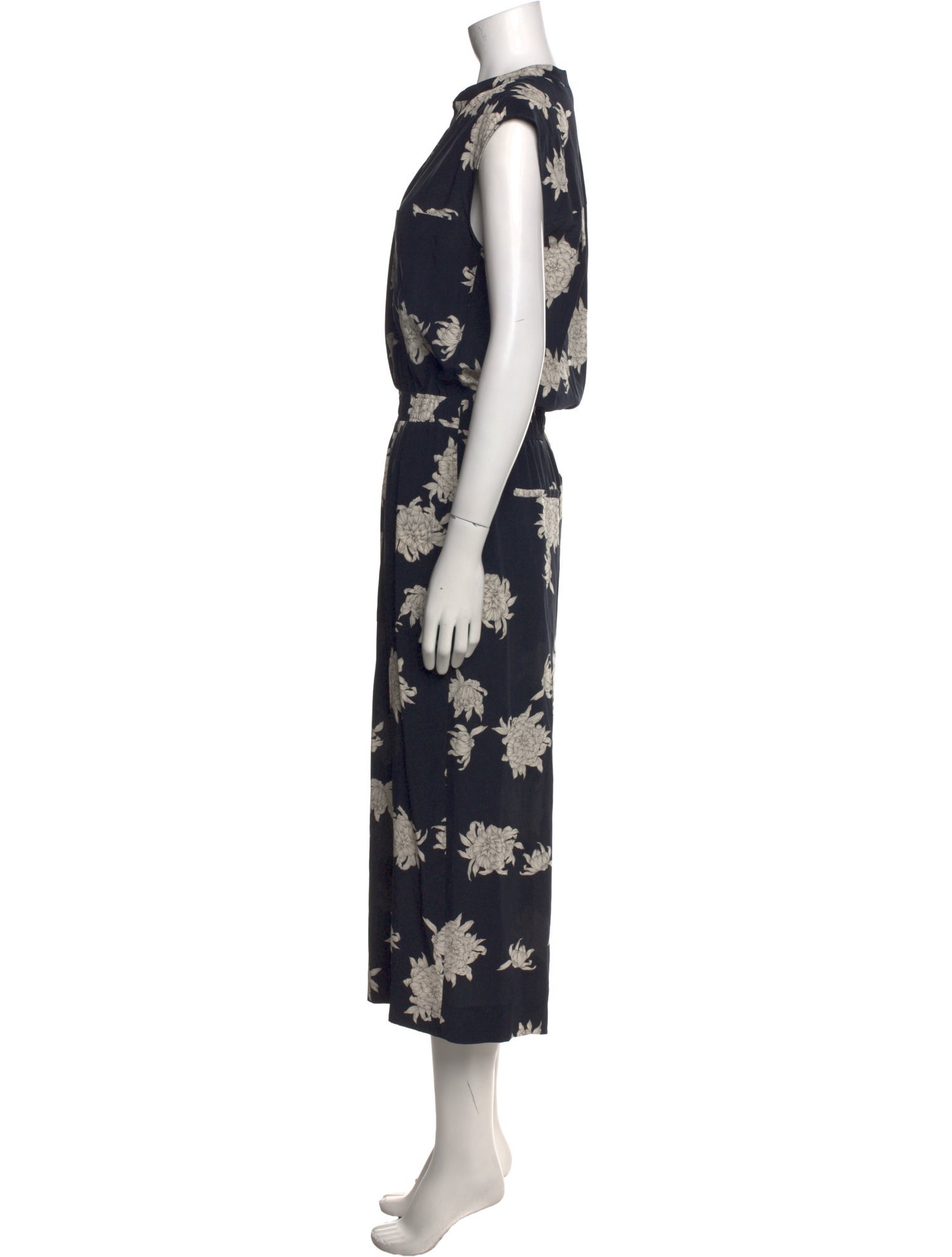 Vince Silk Printed Jumpsuit