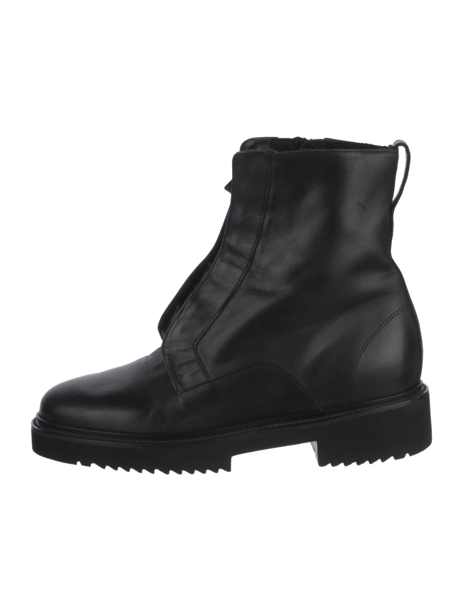 Vince Leather Combat Boots