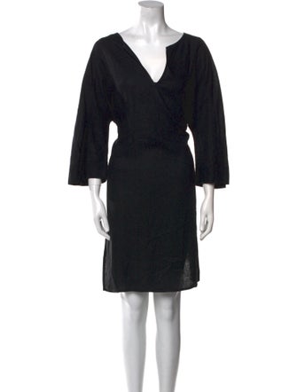 Vince V-Neck Knee-Length Dress