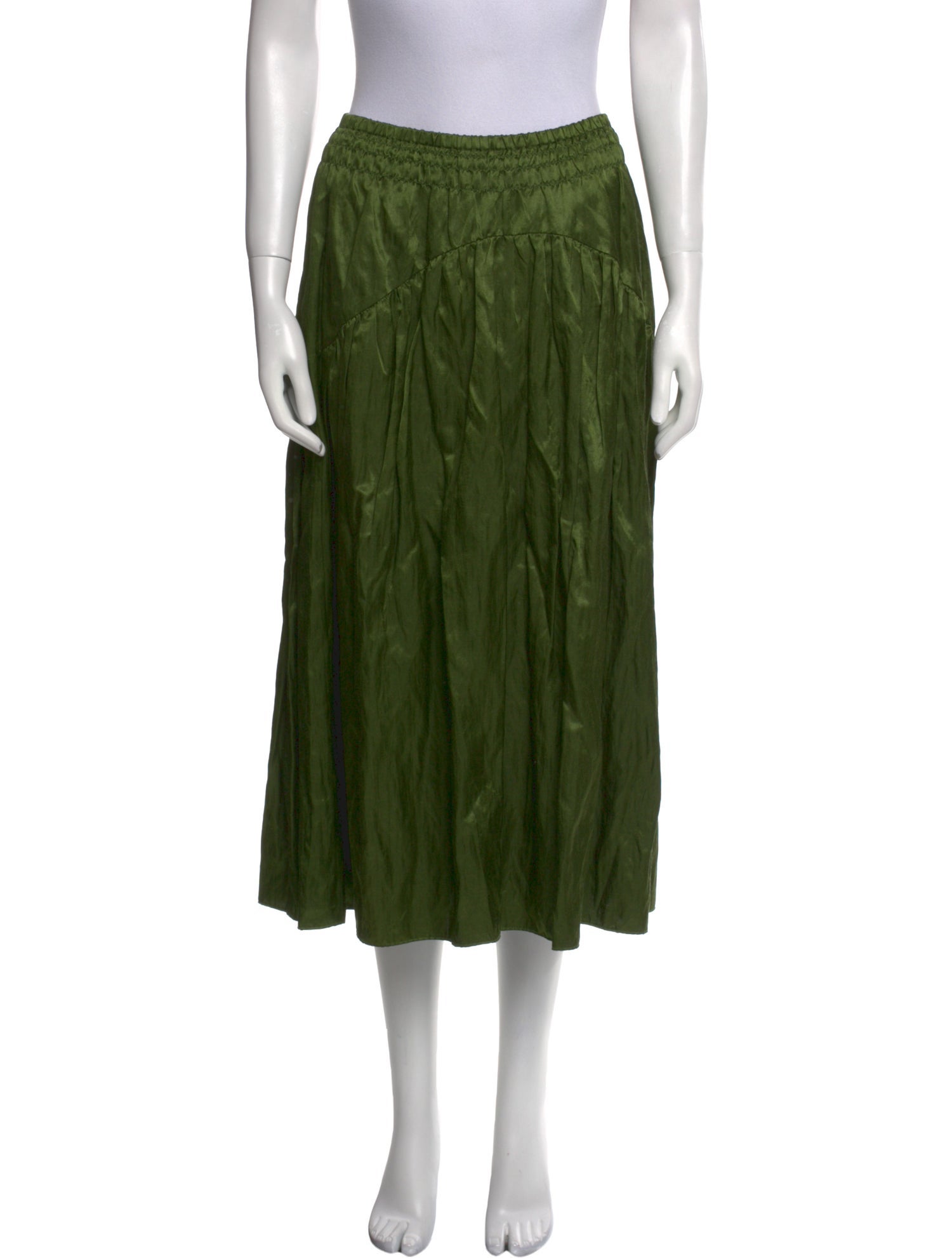 Vince Pleated Accents Midi Length Skirt w/ Tags