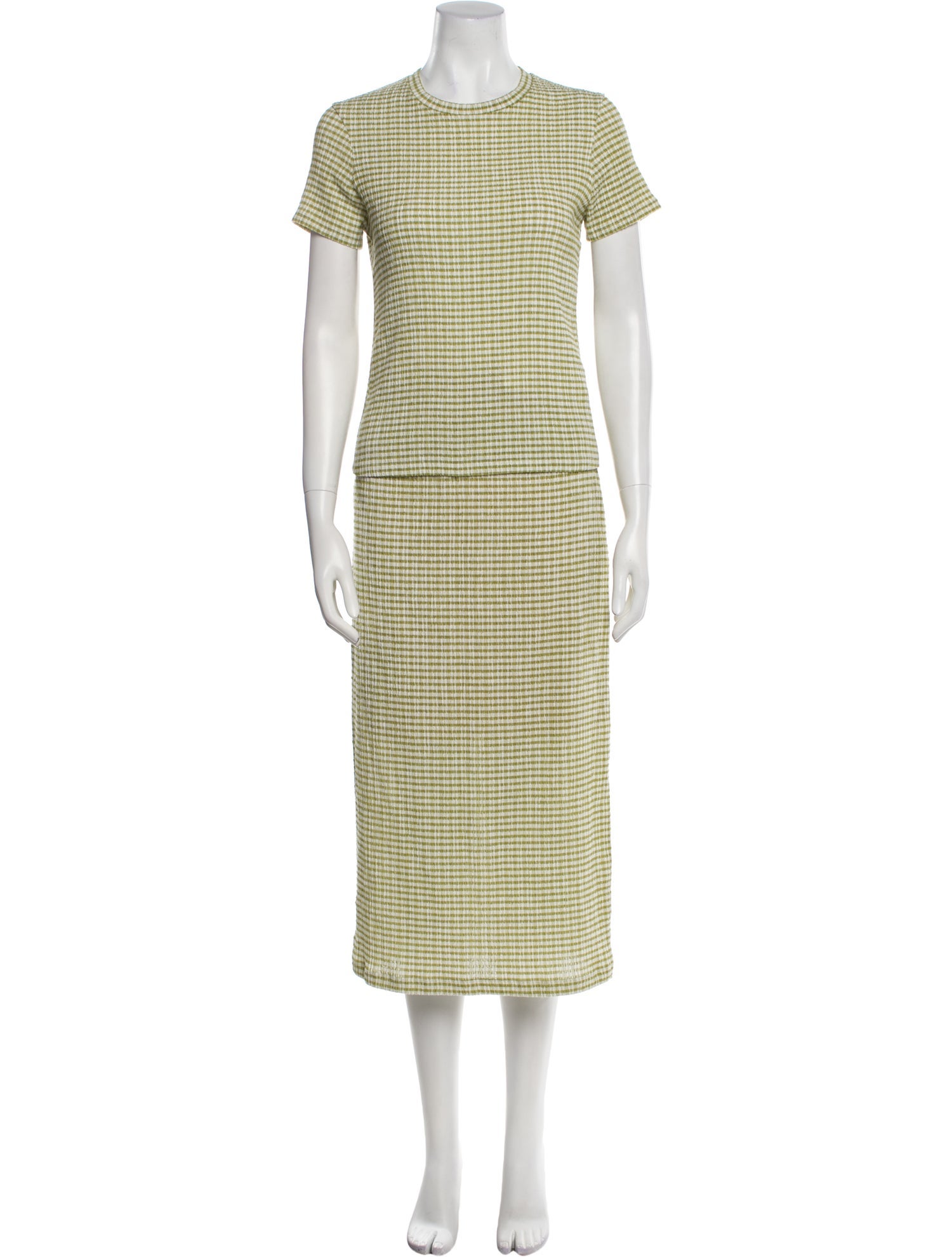 Vince Plaid Print Skirt Set