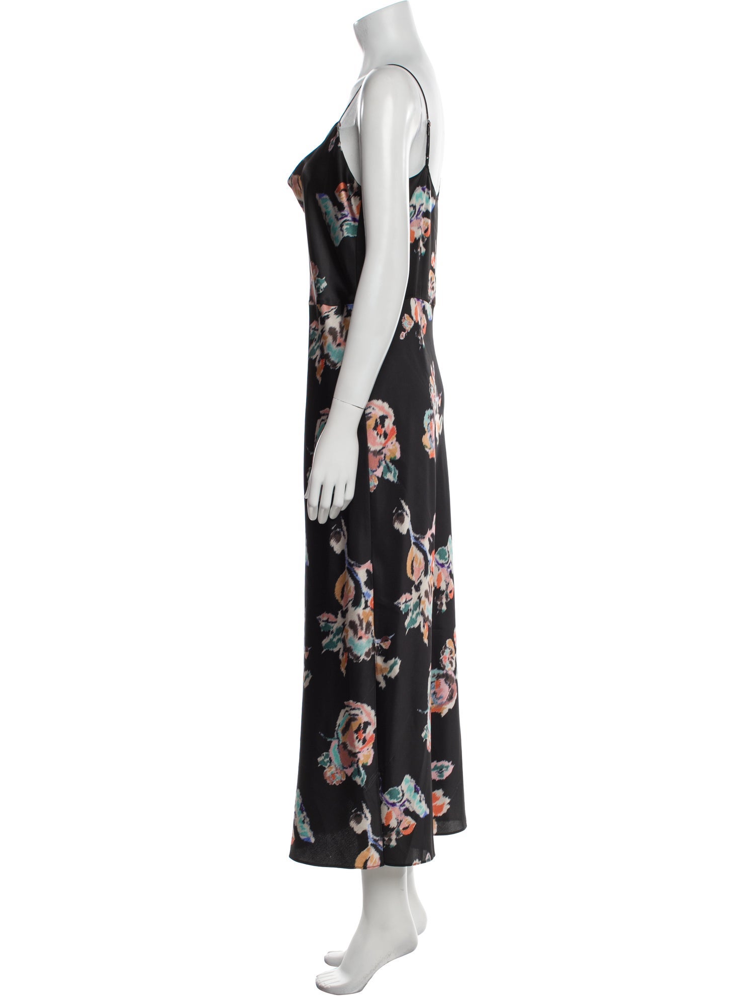 Vince Floral Print Long Dress