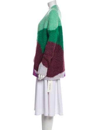 Vince Colorblock Pattern V-Neck Sweater