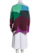 Vince Colorblock Pattern V-Neck Sweater
