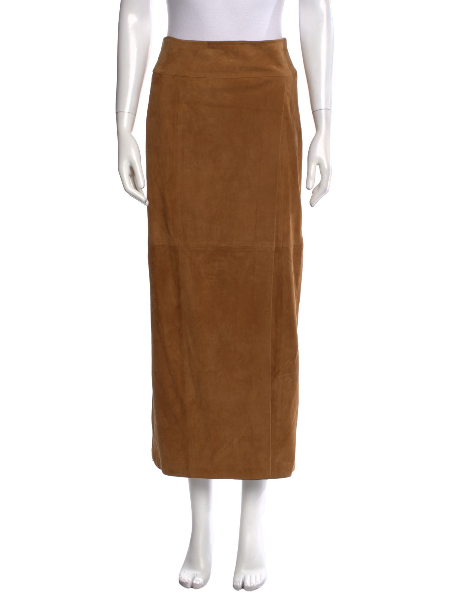 Vince Leather Midi Length Skirt