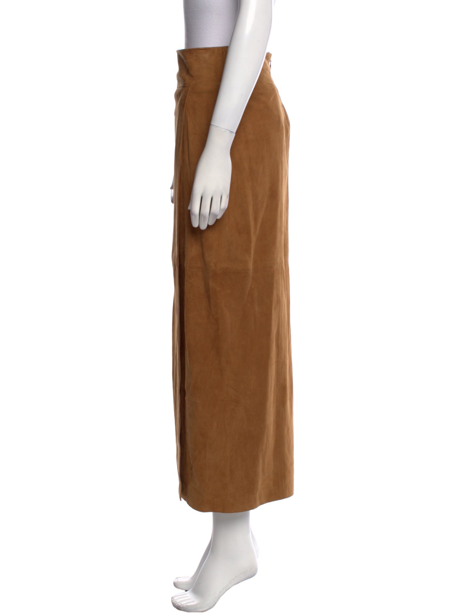 Vince Leather Midi Length Skirt