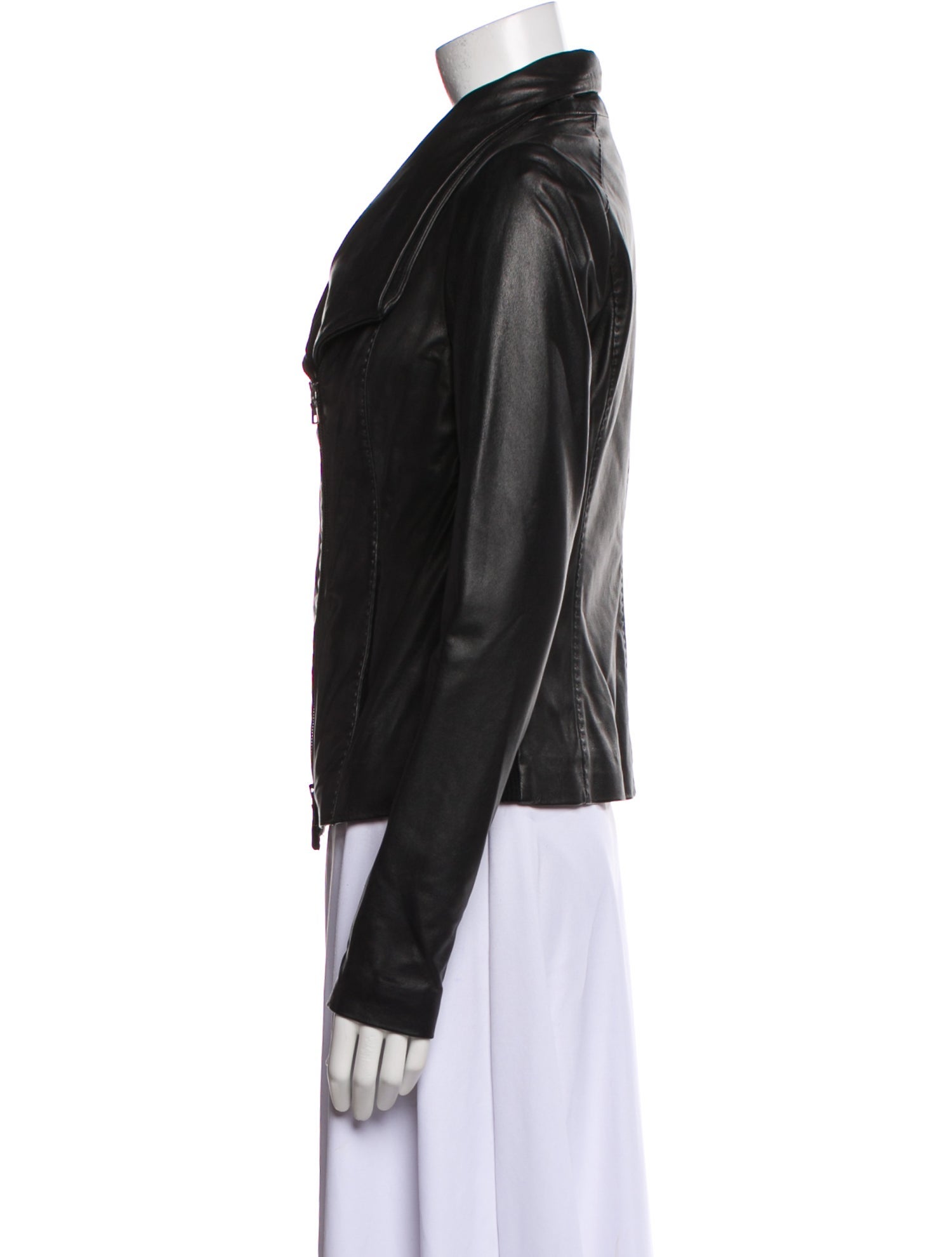 Vince Lamb Leather Biker Jacket