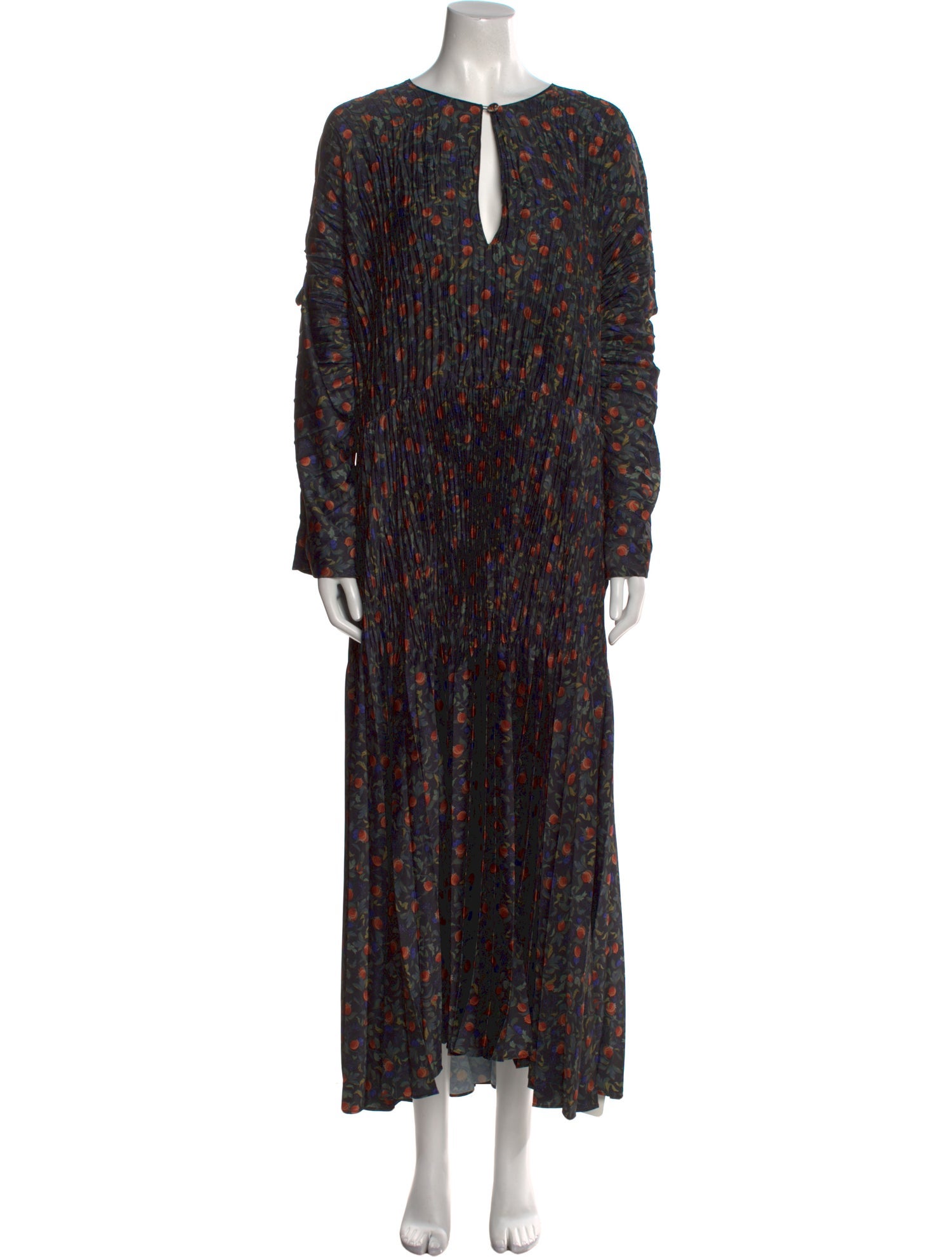 Vince Floral Print Long Dress