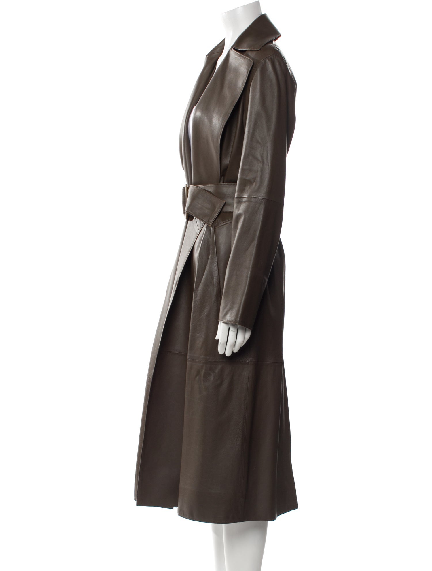 Vince Lamb Leather Trench Coat