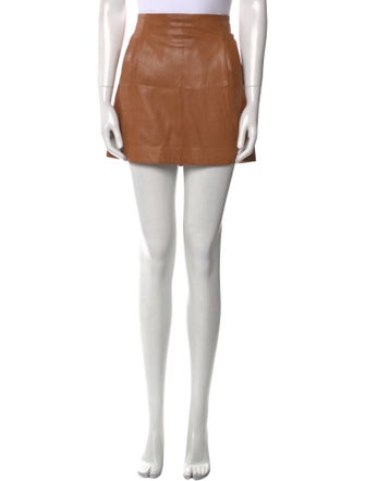 Vince Leather Mini Skirt