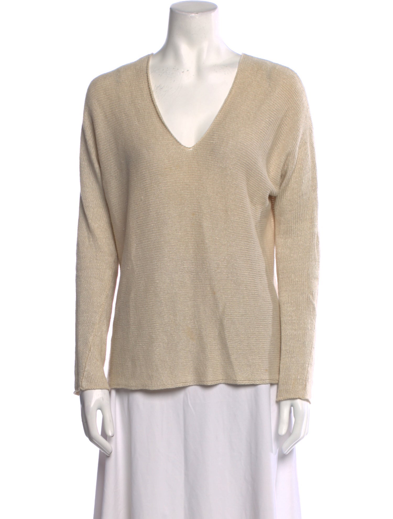 Vince Linen V-Neck Sweater