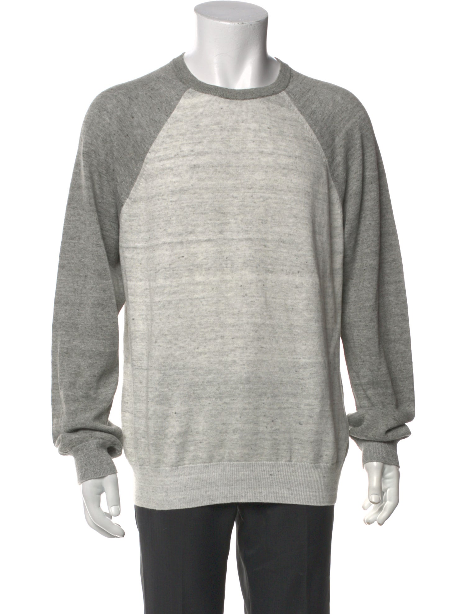 Vince Linen Colorblock Pattern Pullover