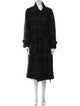 Vince Wool Plaid Print Trench Coat