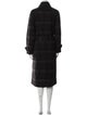 Vince Wool Plaid Print Trench Coat