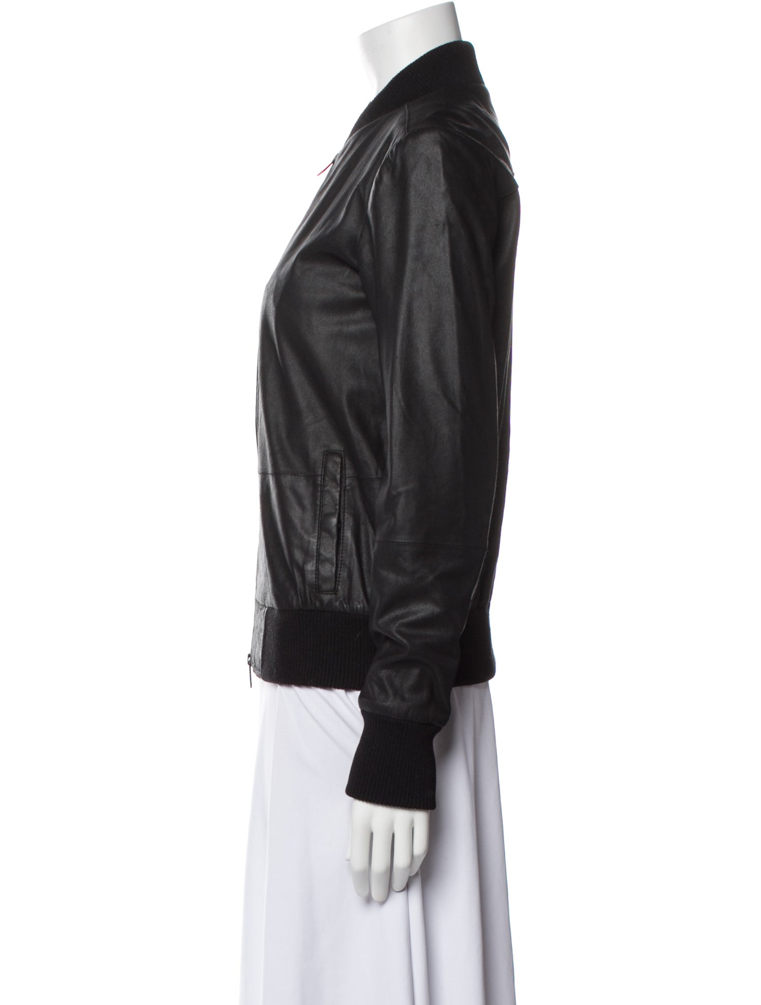 Vince Leather Bomber Jacket