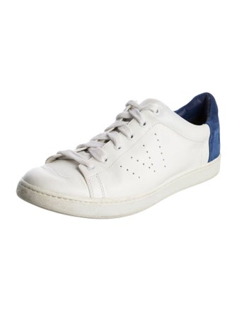 Vince Leather Colorblock Pattern Sneakers