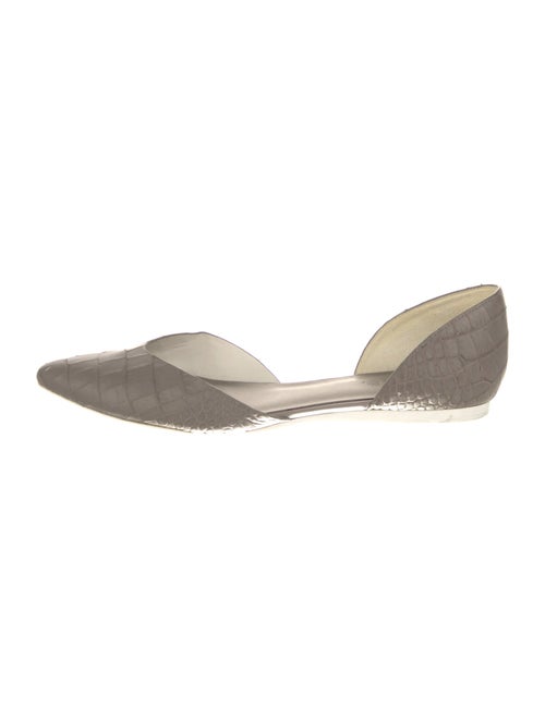 Vince Embossed Leather D'Orsay Flats