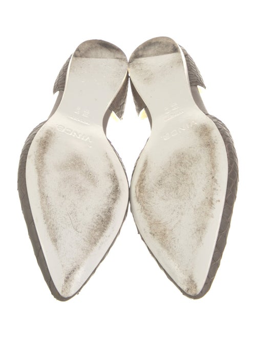 Vince Embossed Leather D'Orsay Flats