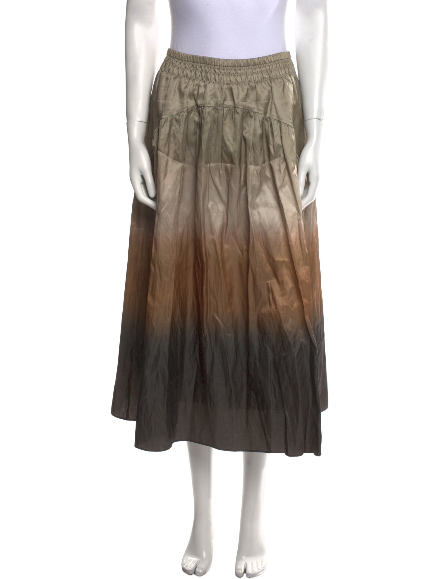 Vince Colorblock Pattern Midi Length Skirt