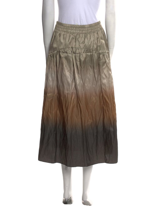 Vince Colorblock Pattern Midi Length Skirt