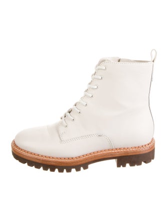 Vince Leather Combat Boots