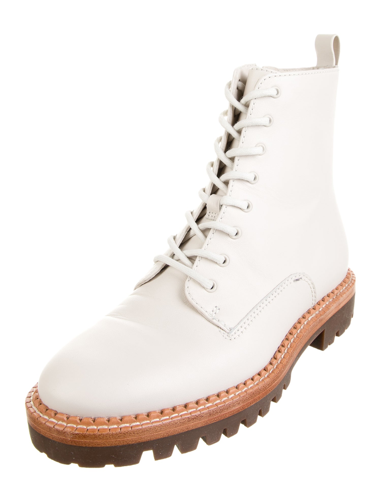 Vince Leather Combat Boots