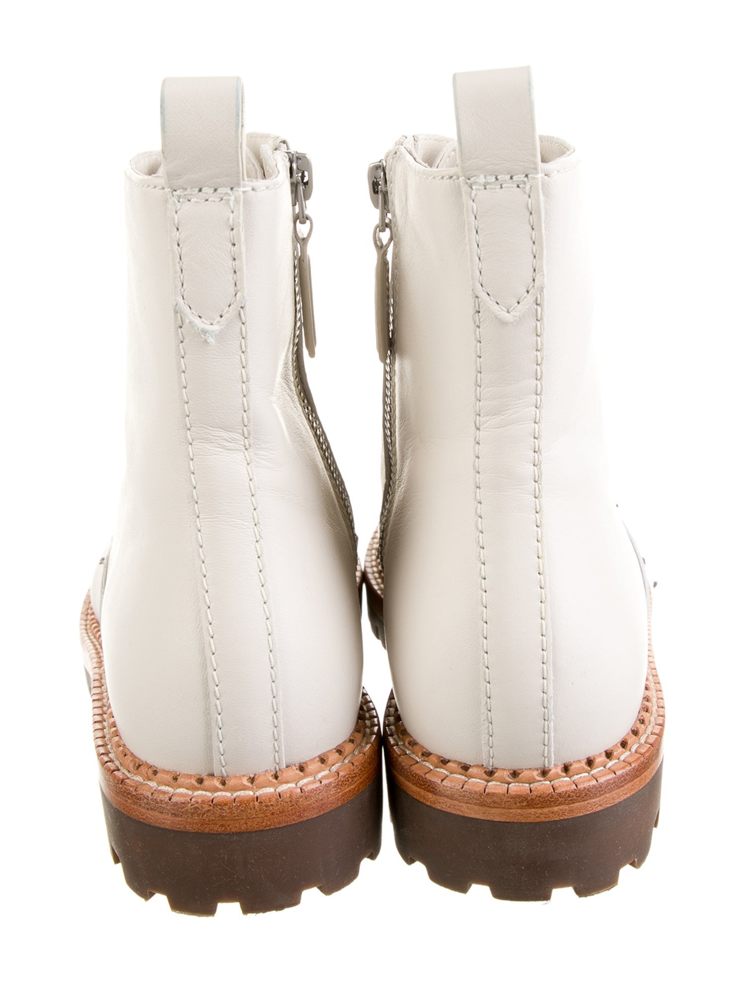 Vince Leather Combat Boots