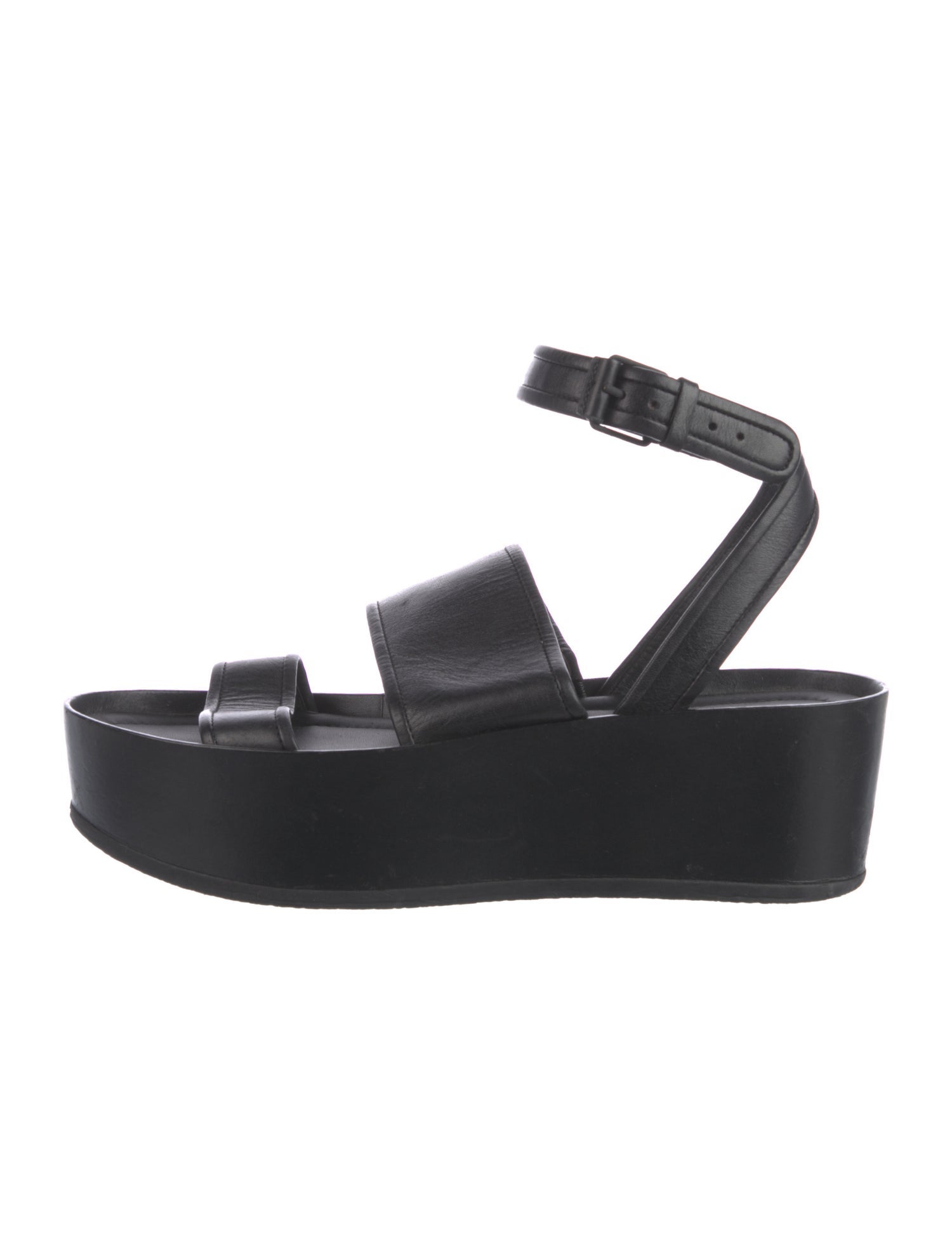 Vince Leather Cutout Accent Sandals